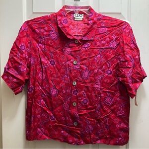 Vintage‎ Clio Size Large Button Up Blouse NWT